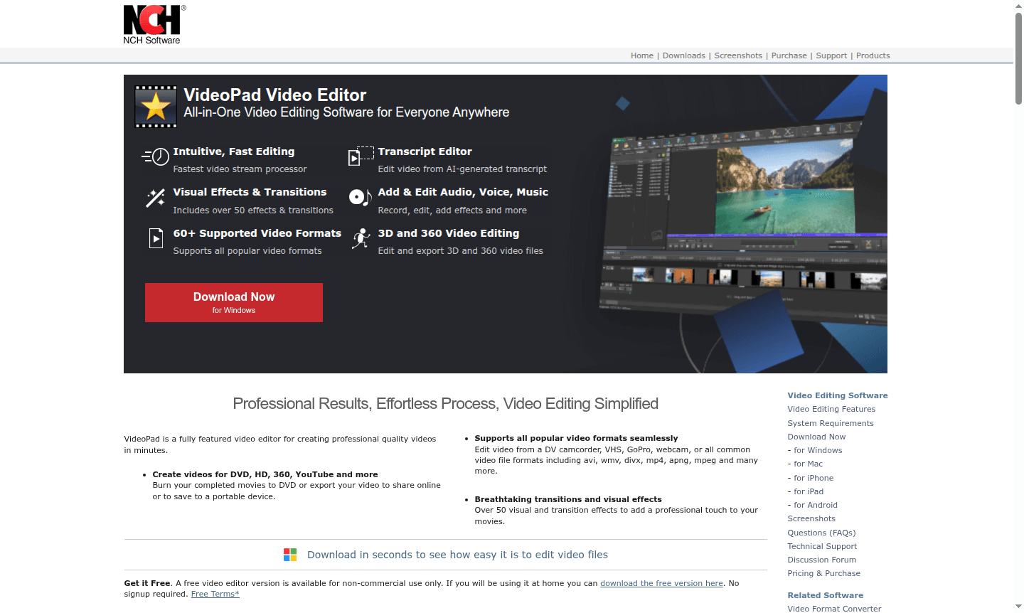 VideoPad Video Editor Thumbnail