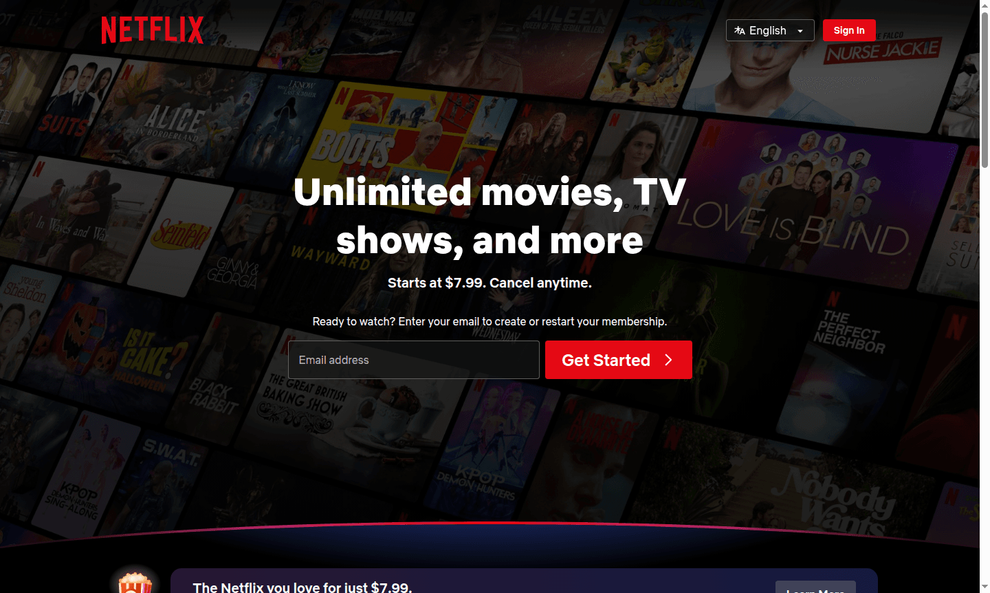 Netflix entertainment platform thumbnail