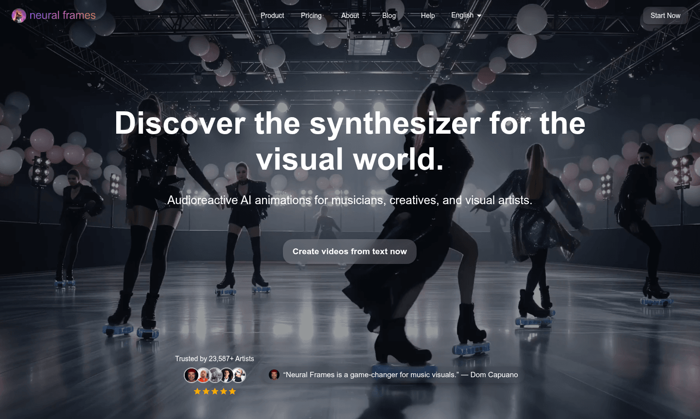 Neural Frames thumbnail showing AI-generated music video