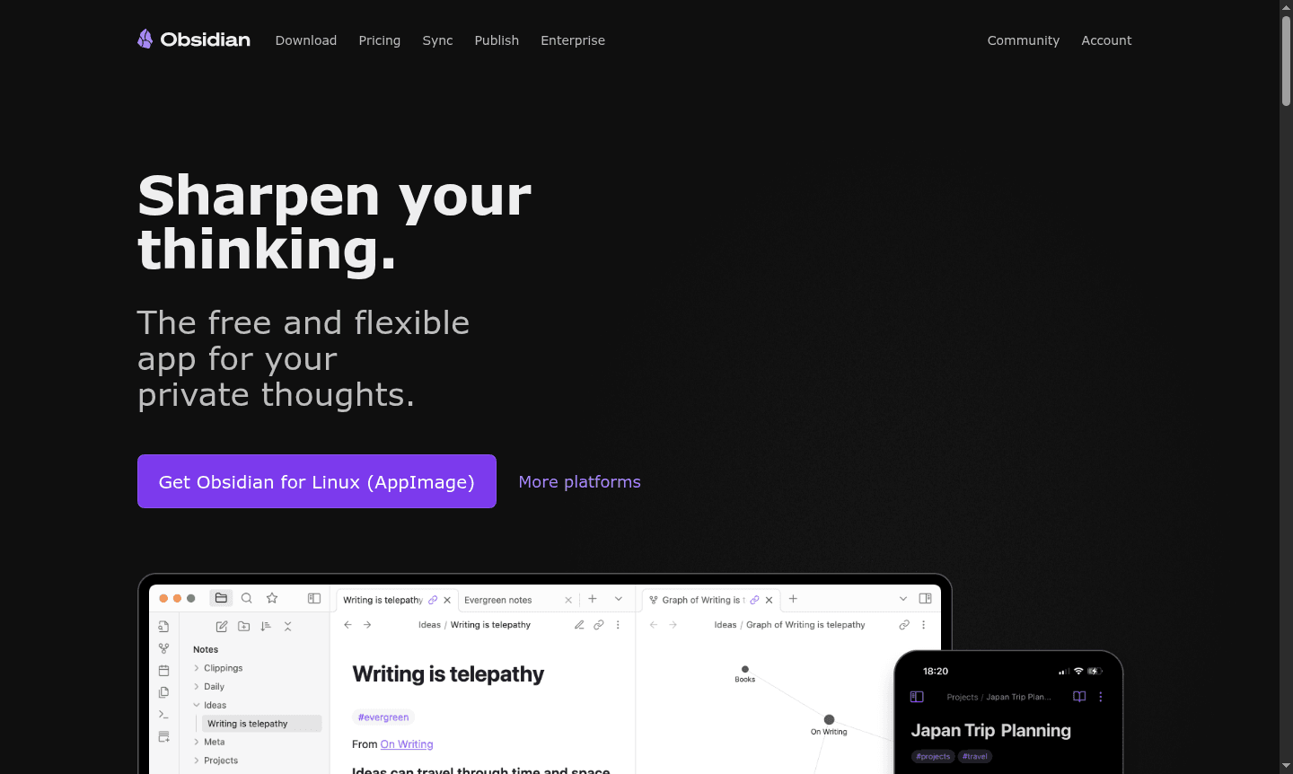 Obsidian app thumbnail