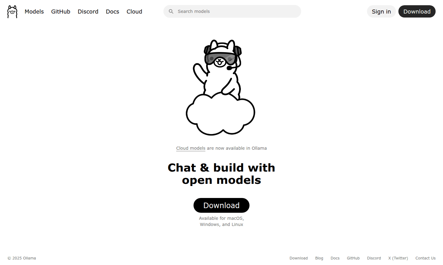 Thumbnail image representing Ollama AI platform