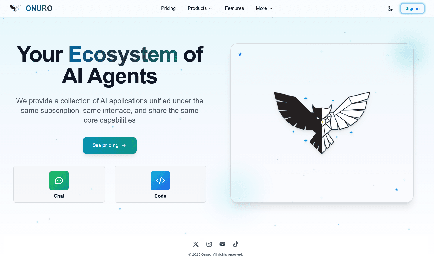 Onuro platform interface thumbnail