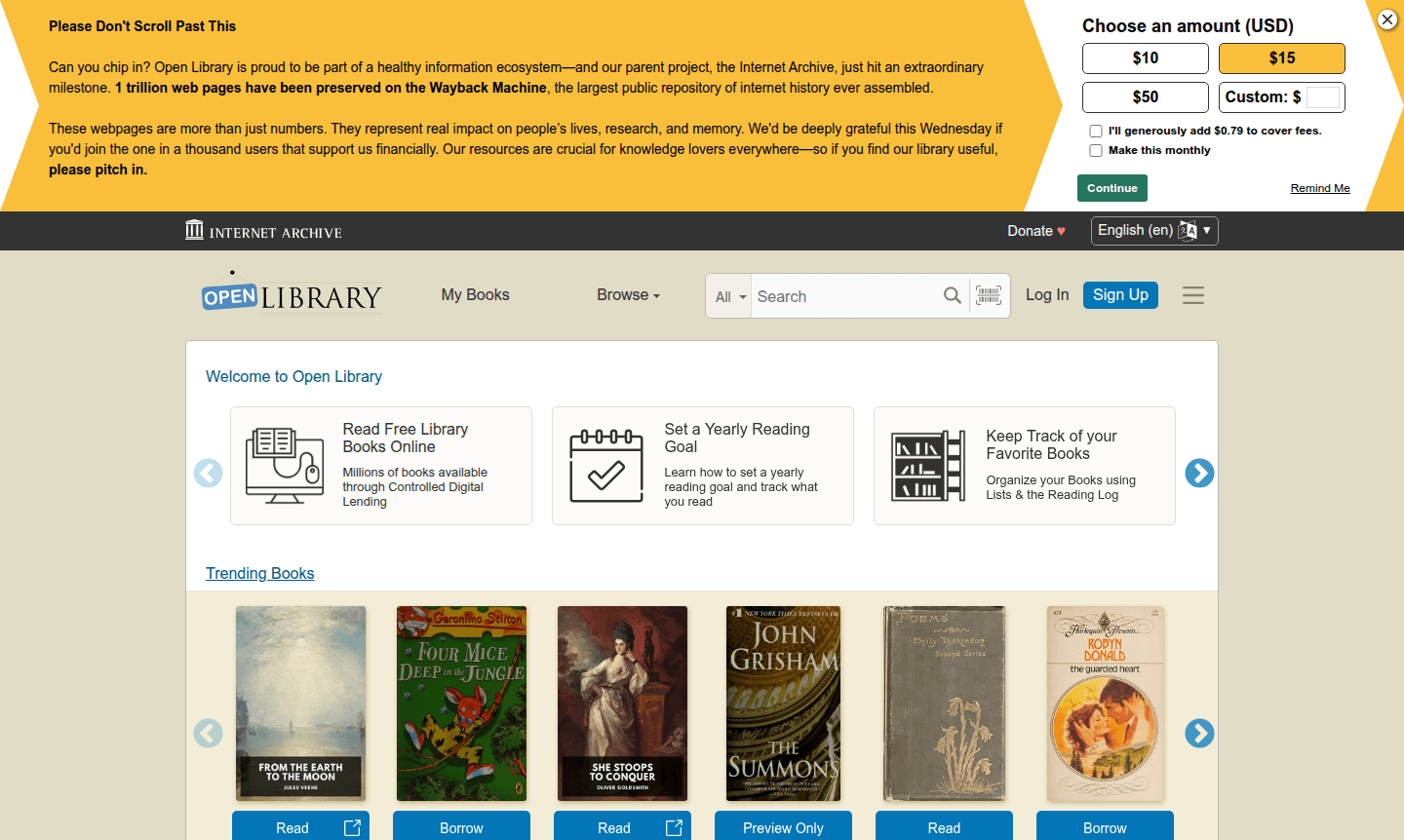 Open Library thumbnail image showcasing digital book collections