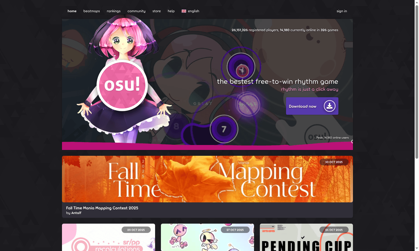osu! gameplay screenshot