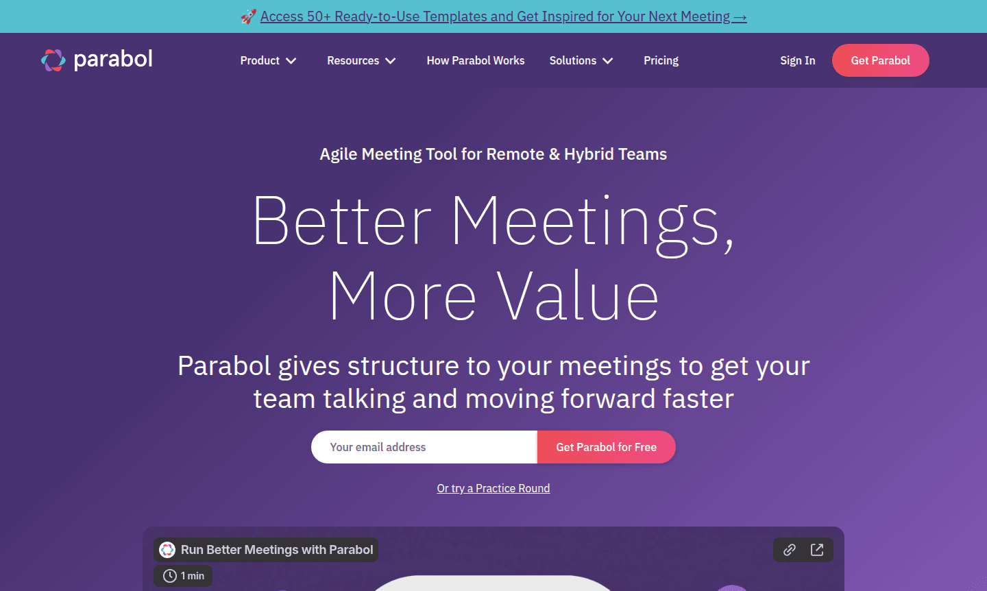 Parabol meeting interface thumbnail