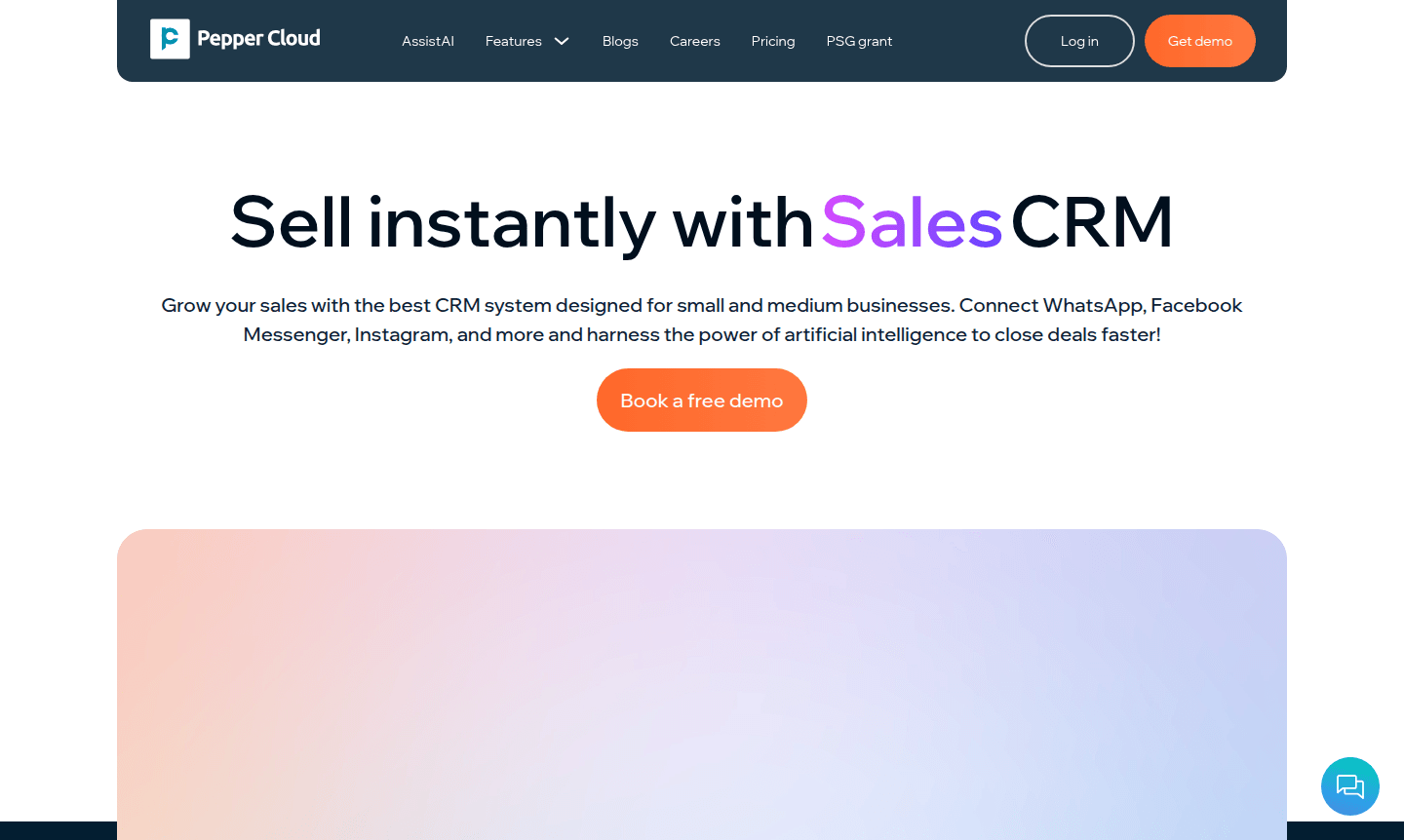 Pepper Cloud CRM dashboard interface
