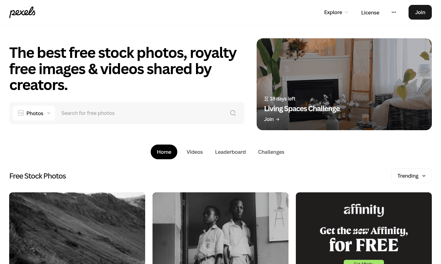 Pexels website thumbnail