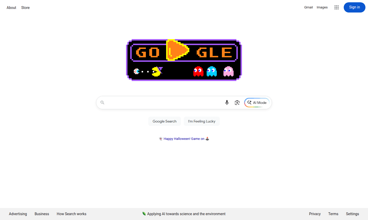 Google search interface