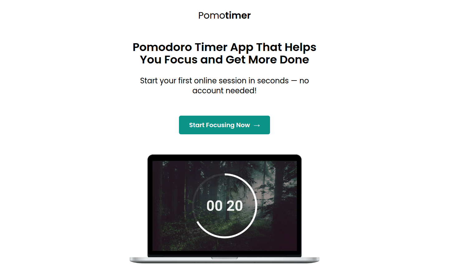 Pomotimer timer interface