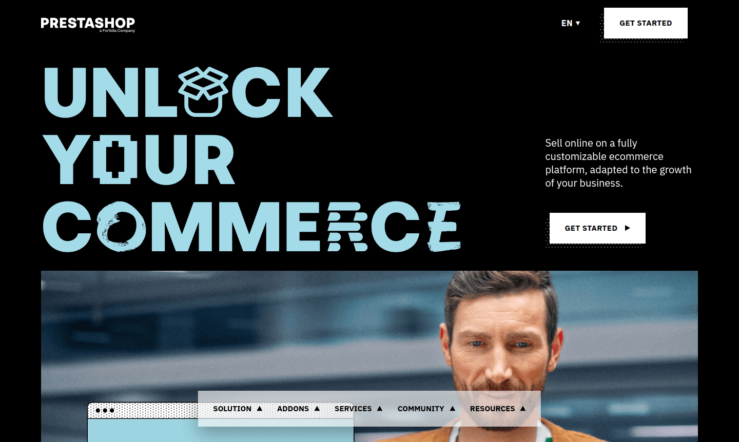 PrestaShop e-commerce platform interface