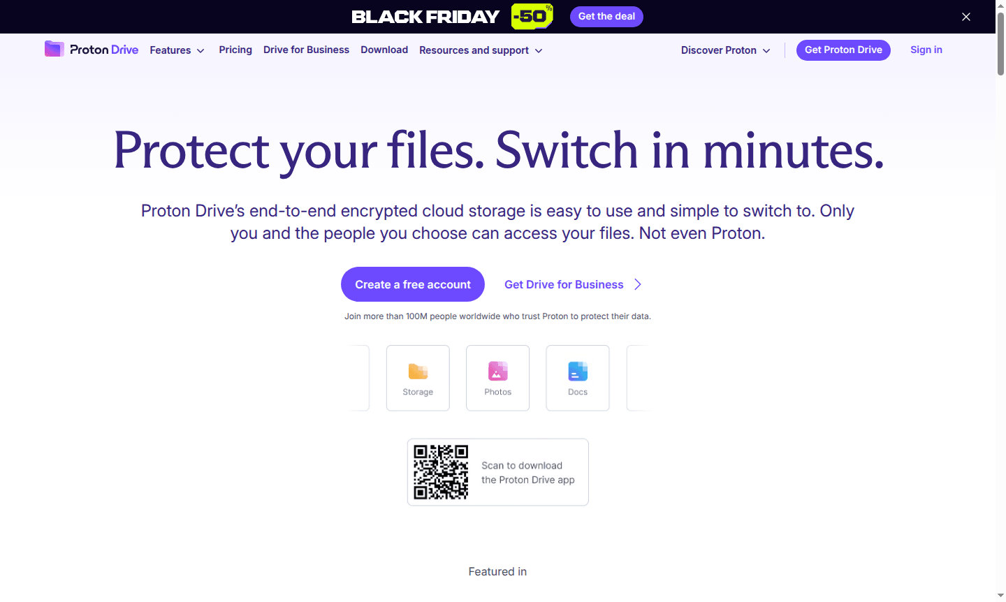 Proton Drive interface thumbnail