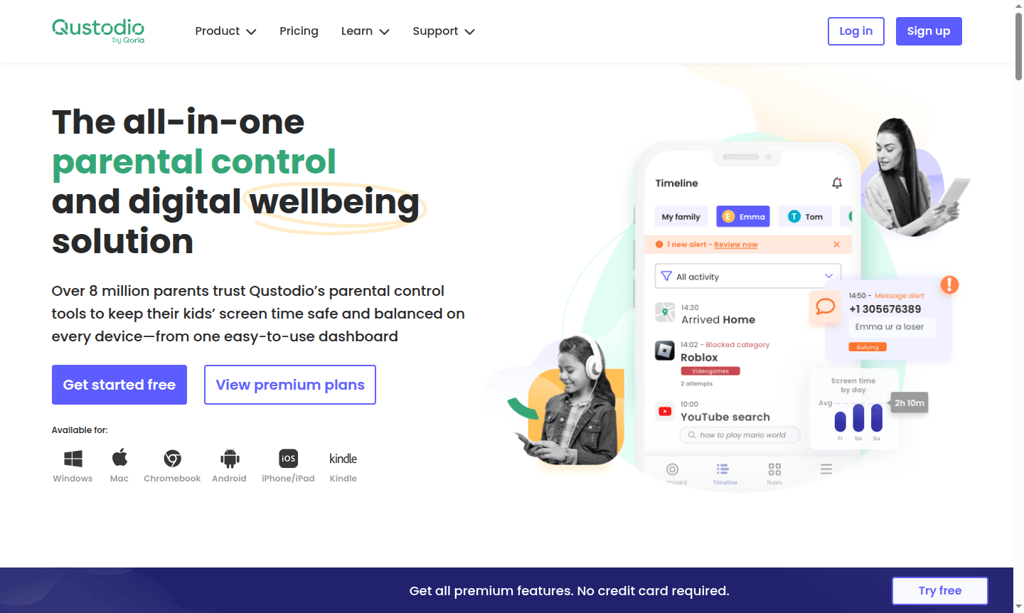 Qustodio app screenshot
