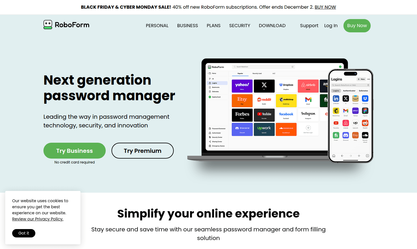 RoboForm application screenshot