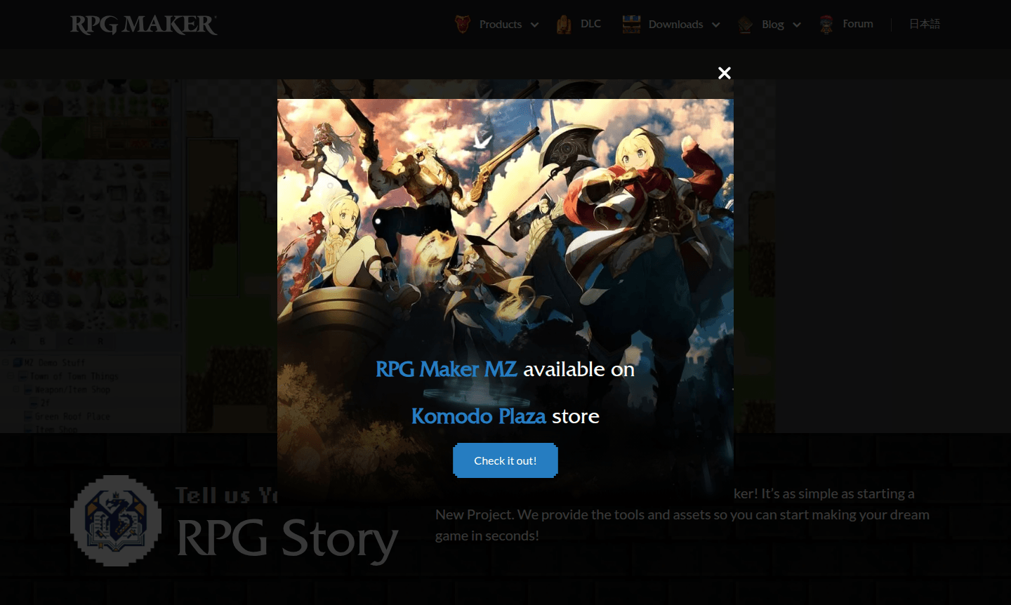 RPG Maker MZ interface screenshot