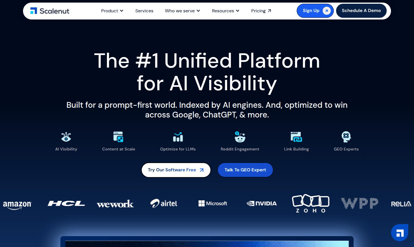 Scalenut dashboard and features preview