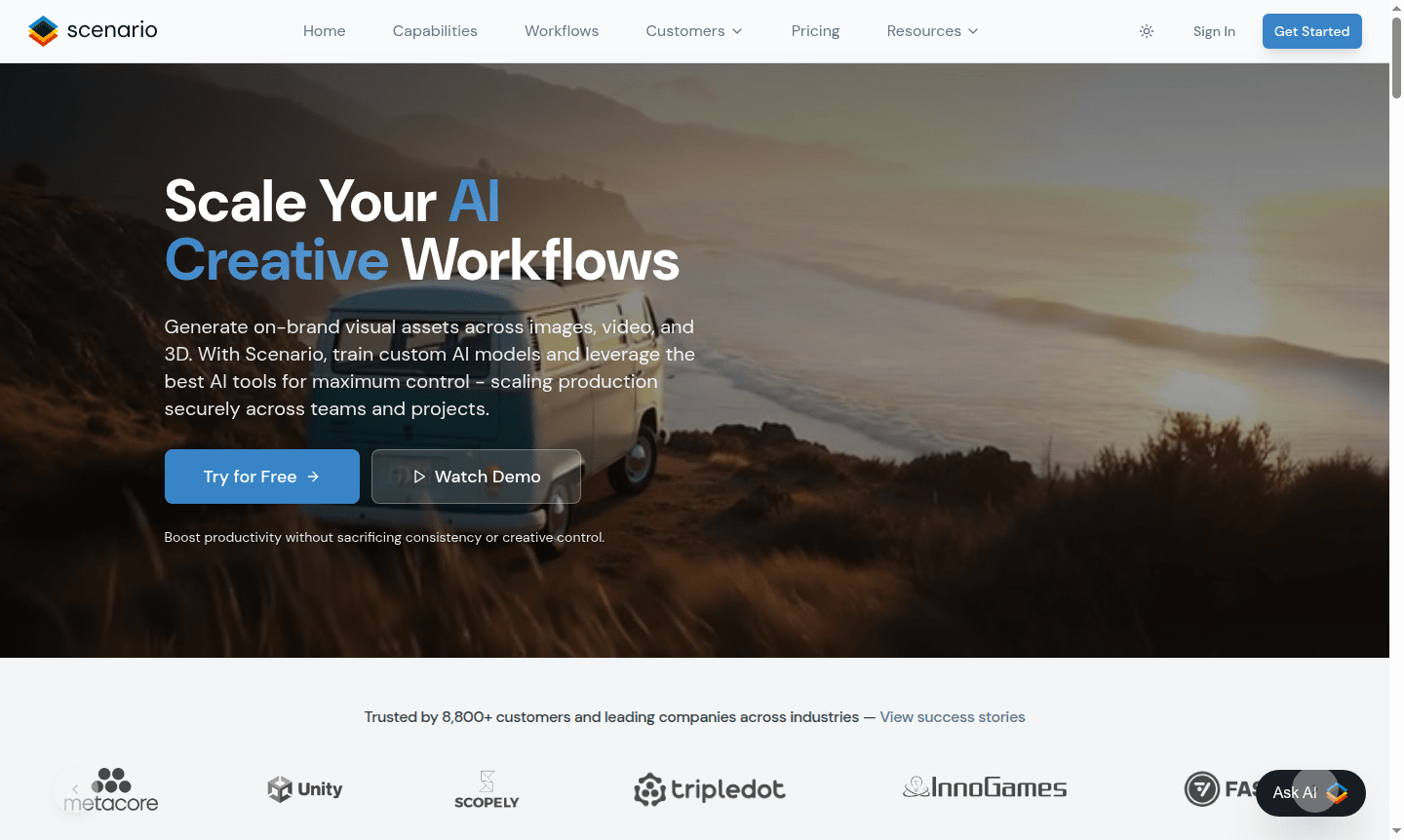 Scenario AI platform thumbnail