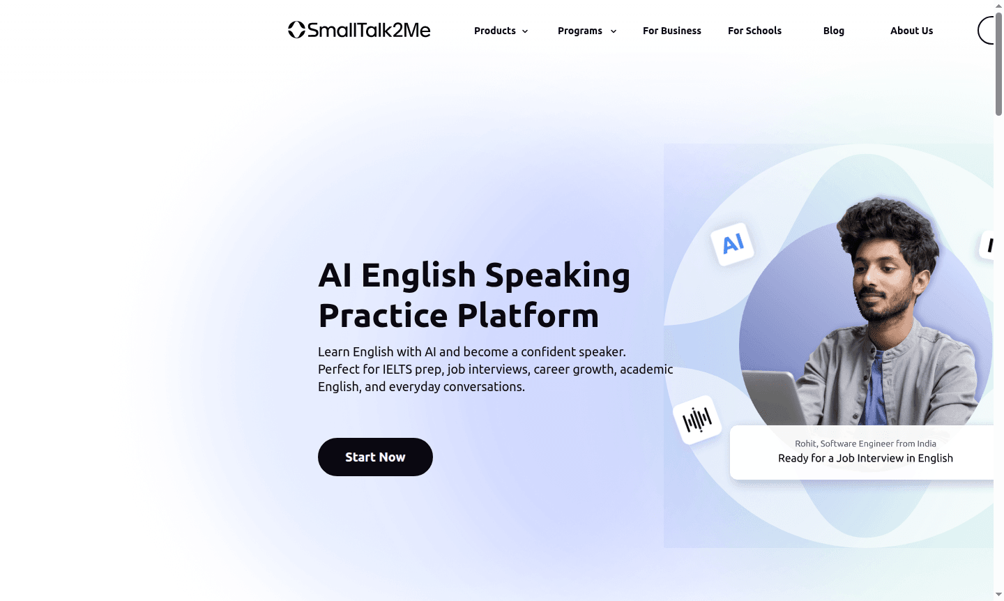 SmallTalk2Me platform interface