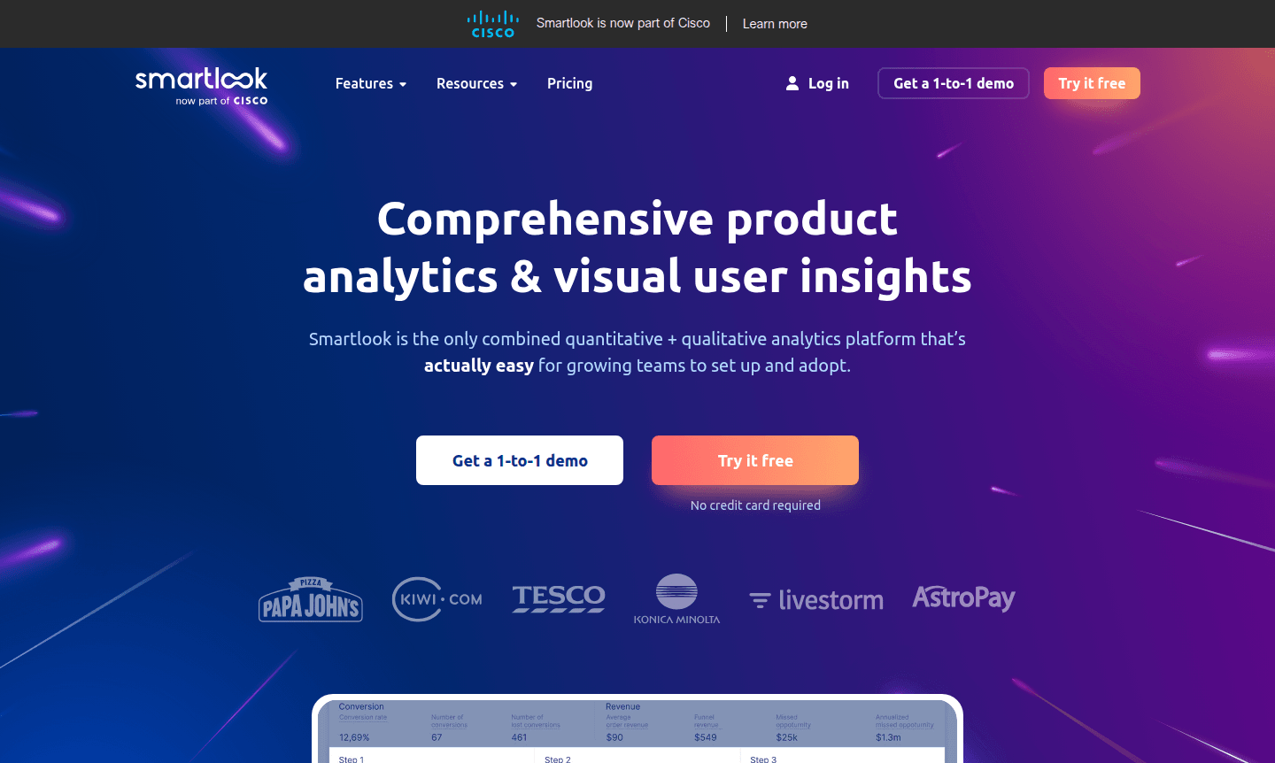 Smartlook platform interface