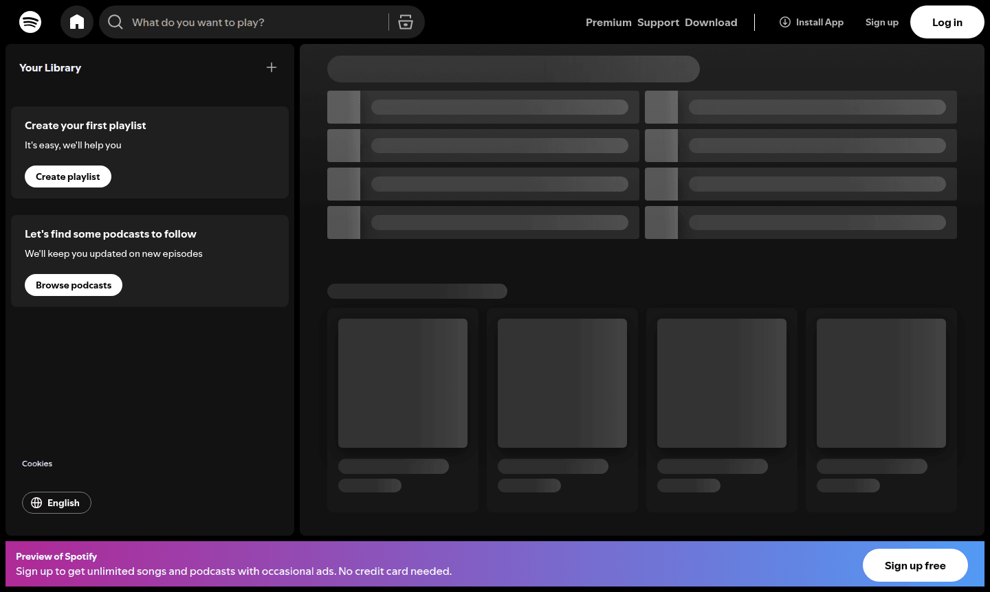 Spotify app interface