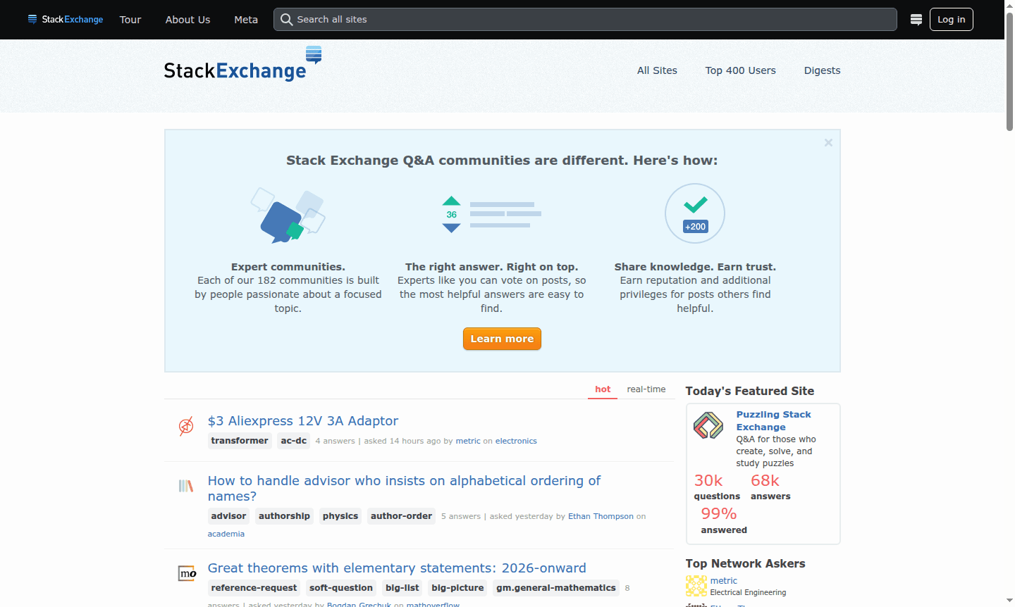 Stack Exchange platform thumbnail