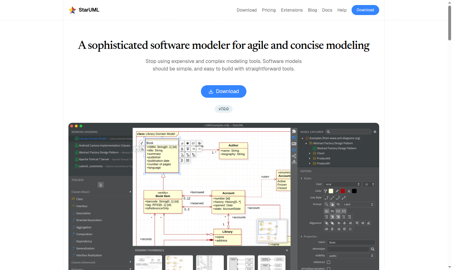 StarUML interface screenshot