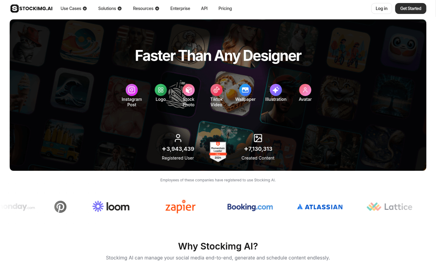 Stockimg AI platform interface