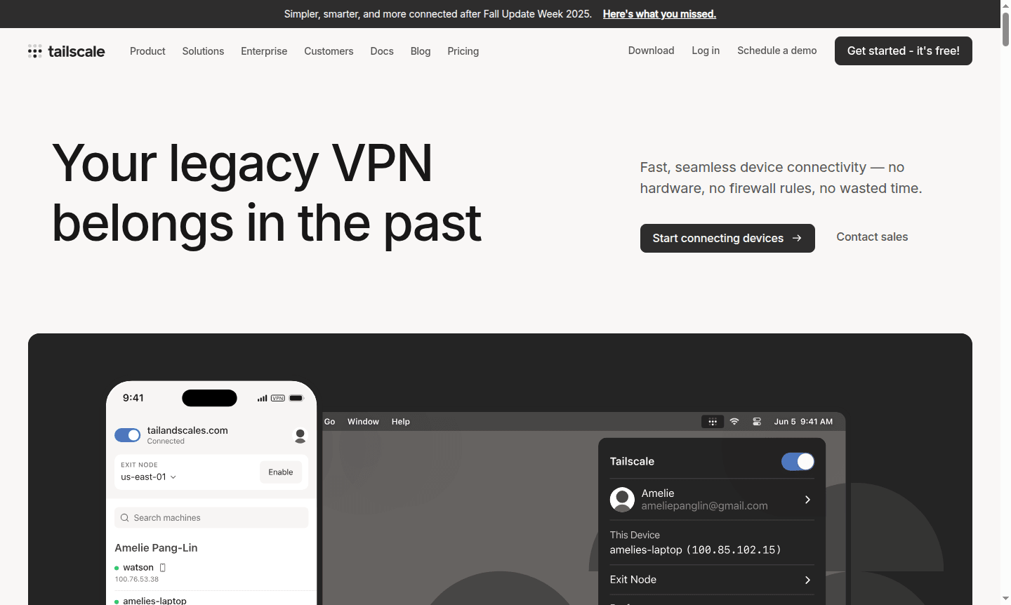 Tailscale application screenshot