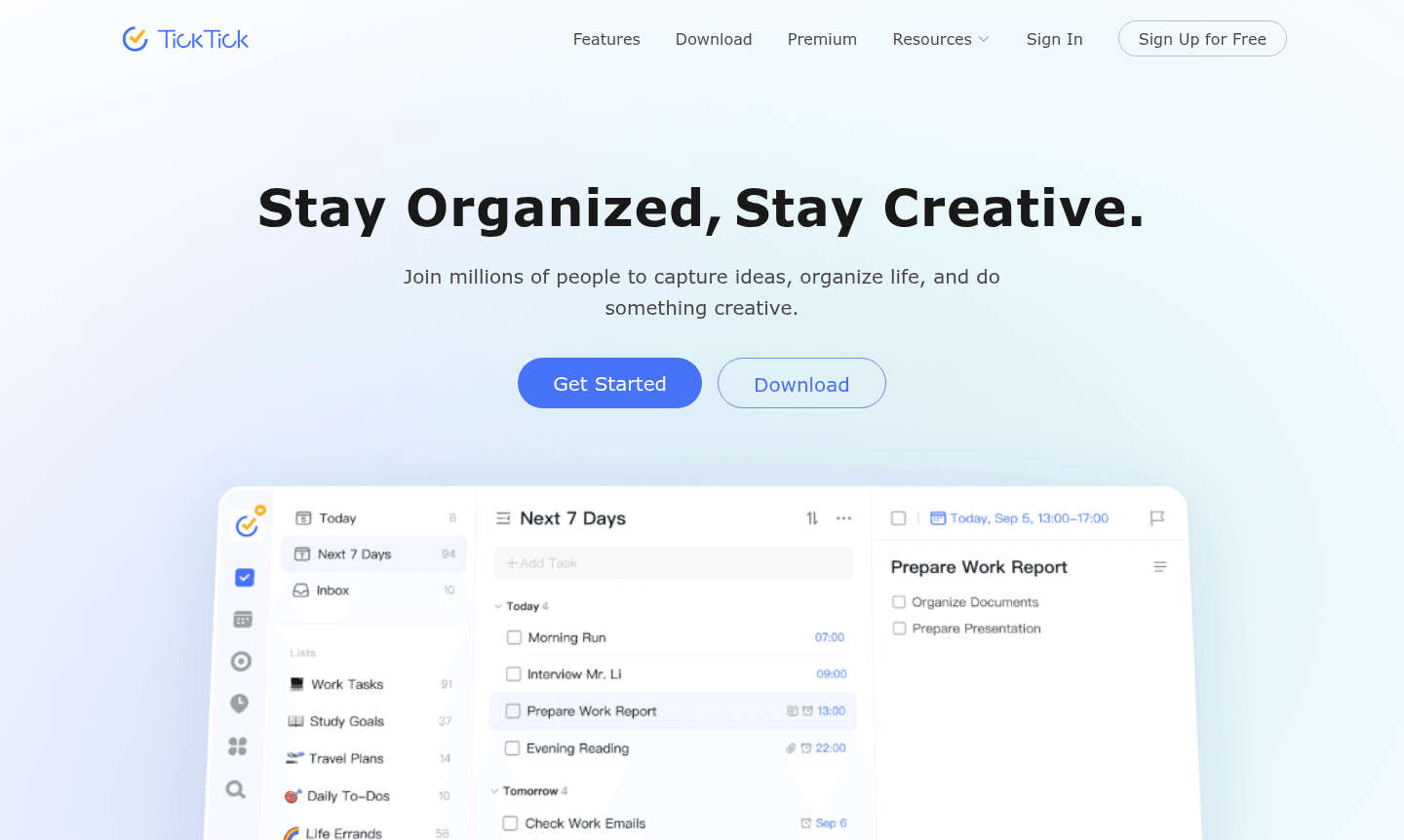 TickTick app interface