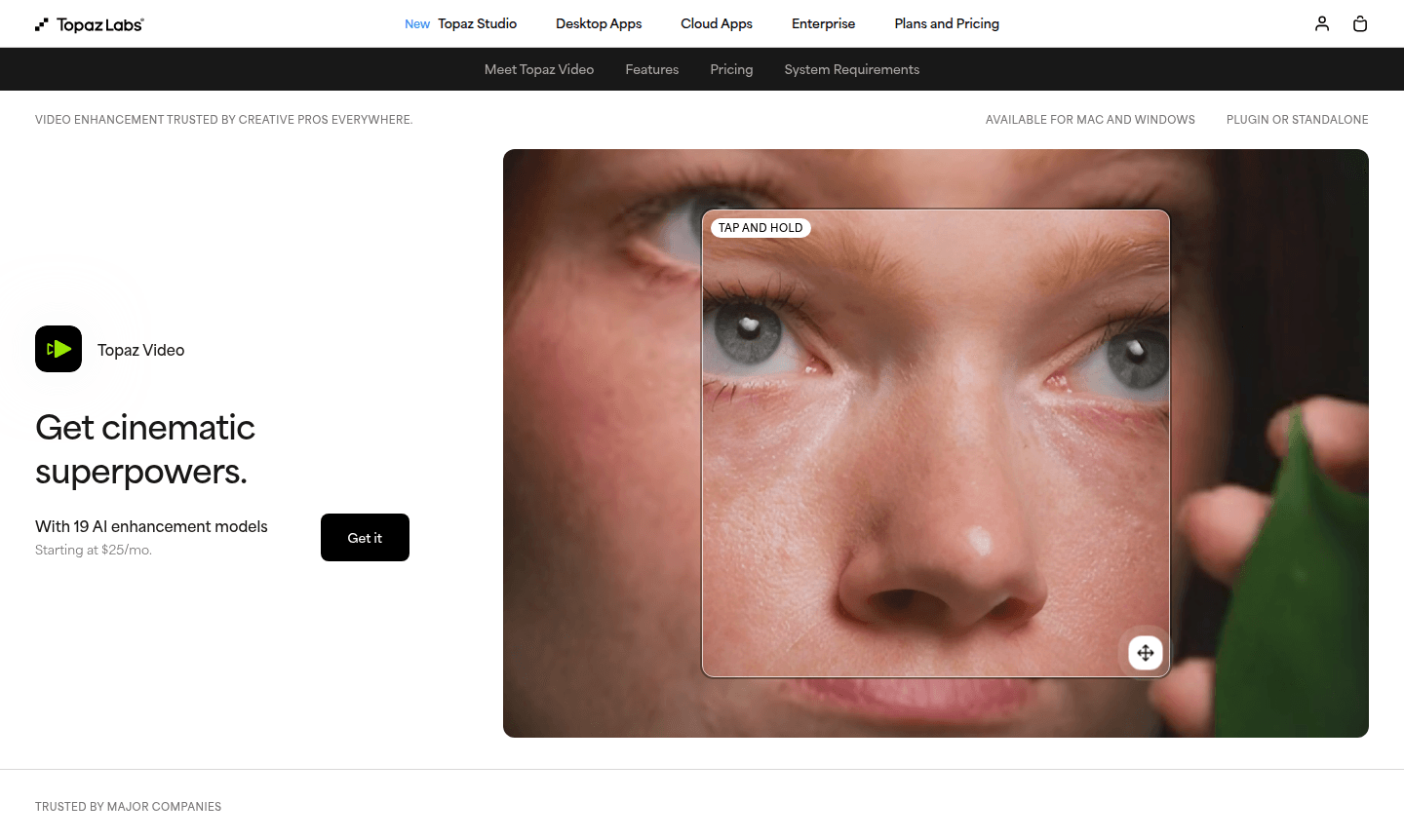 Topaz Gigapixel software interface