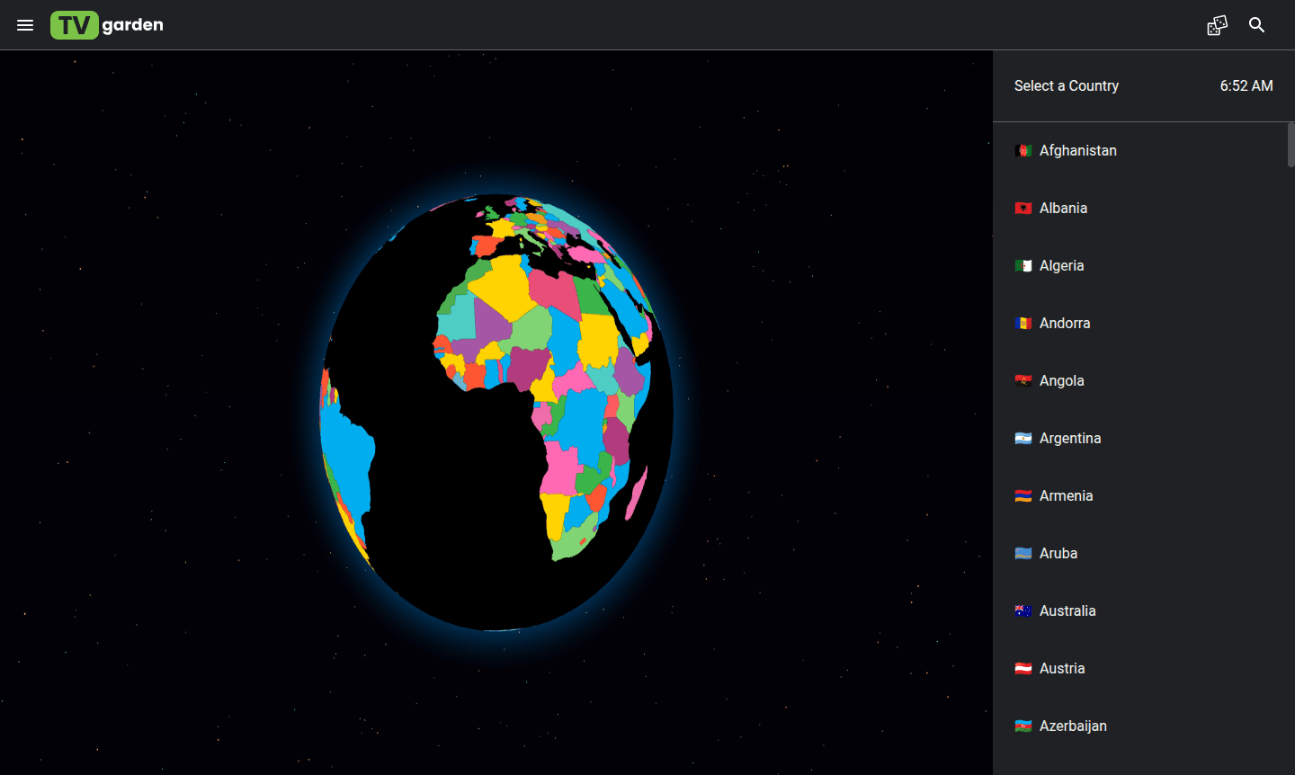 tv.garden interface preview