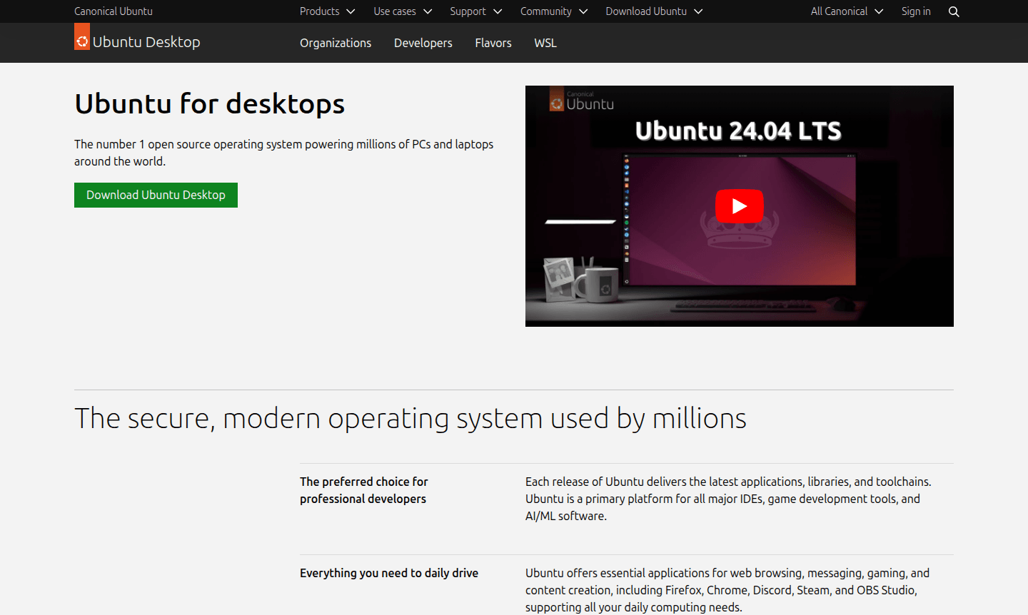 Ubuntu Desktop interface thumbnail