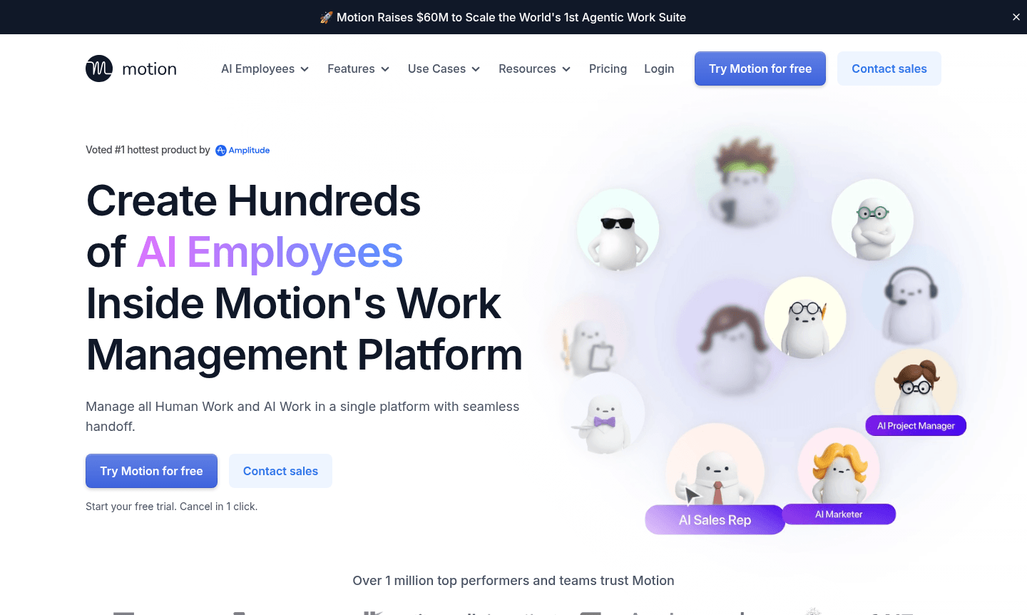 Motion platform thumbnail showing AI automation interface