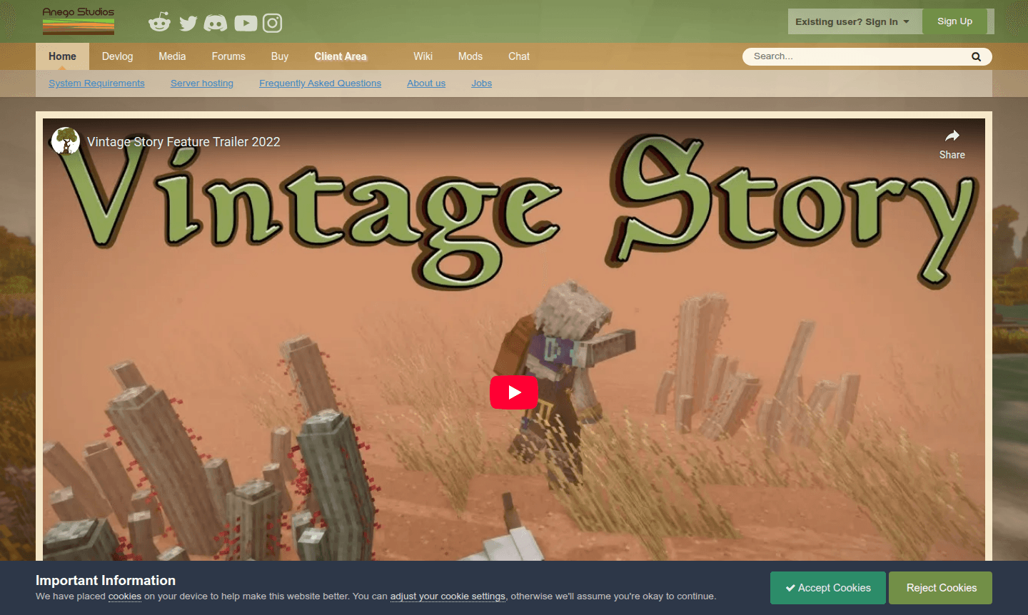 Vintage Story gameplay thumbnail