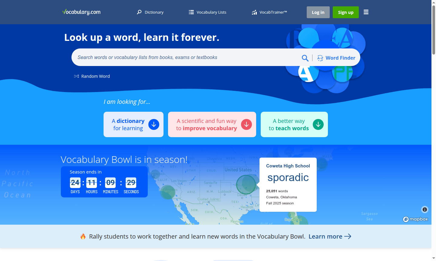 Vocabulary.com platform interface
