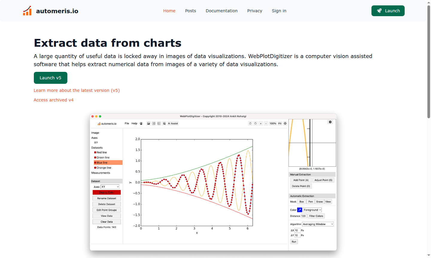 WebPlotDigitizer web interface thumbnail