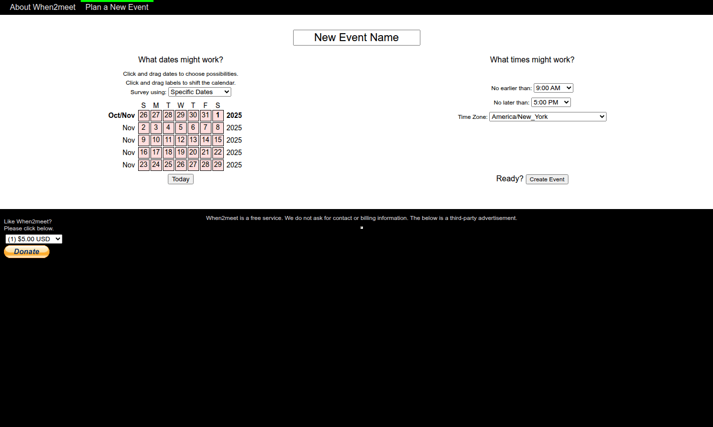 When2meet availability grid
