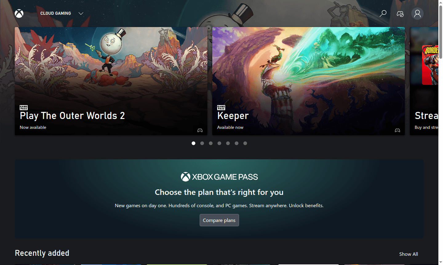 Xbox Cloud Gaming thumbnail