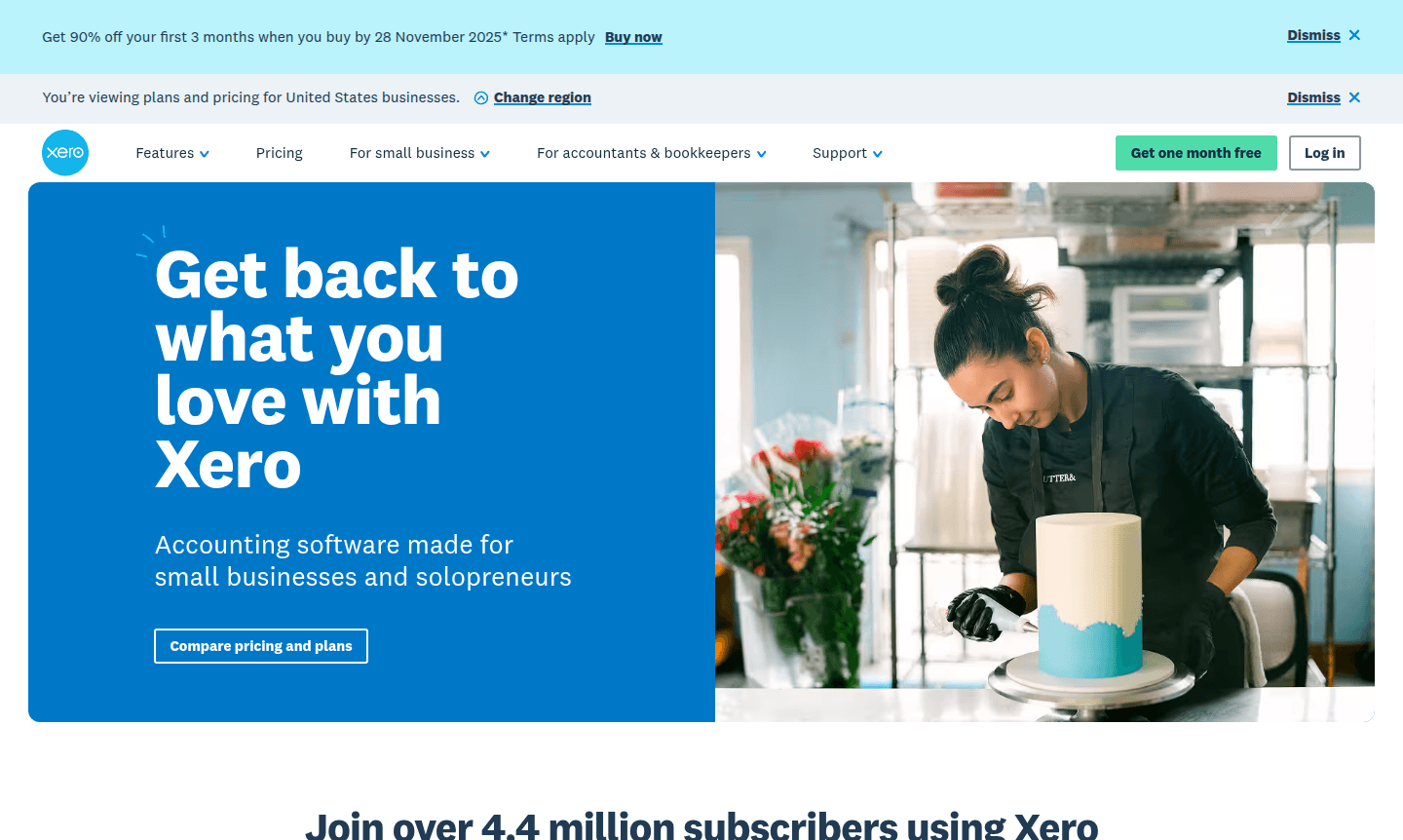 Xero software interface