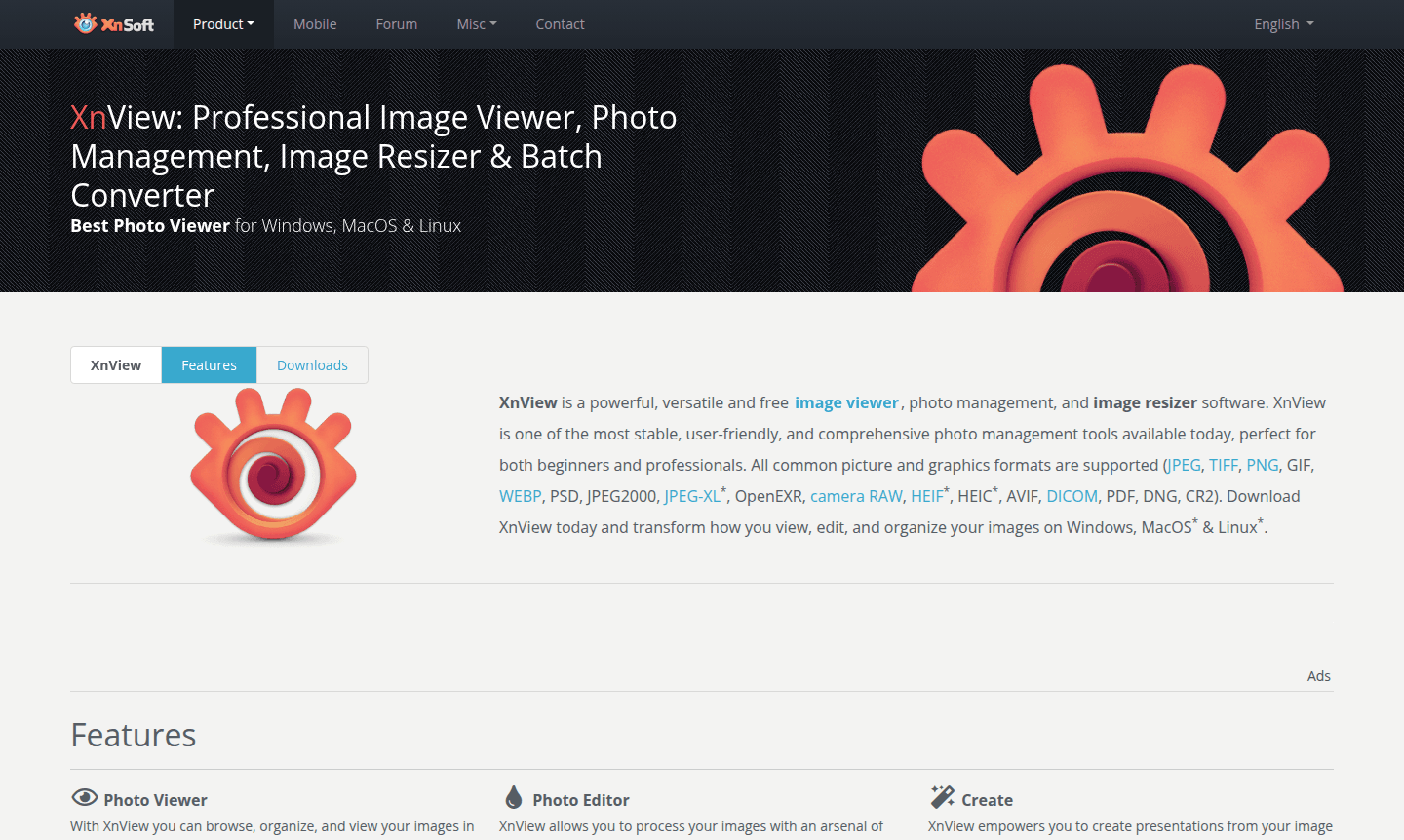 XnView software interface