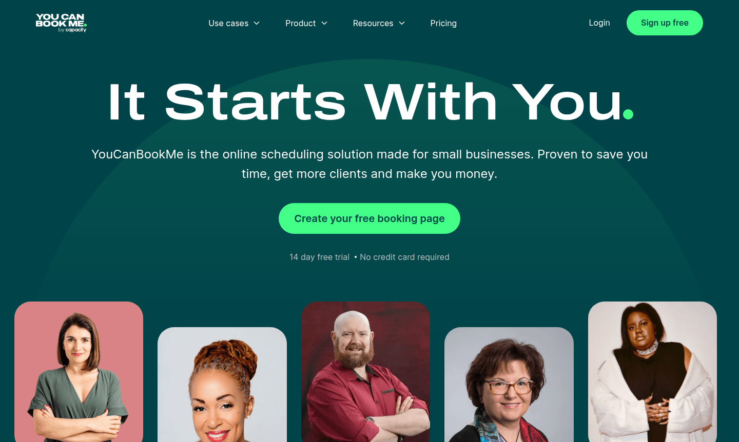 YouCanBookMe booking page interface