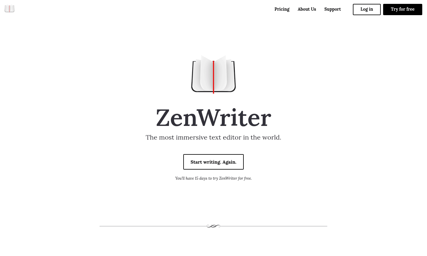 ZenWriter application interface