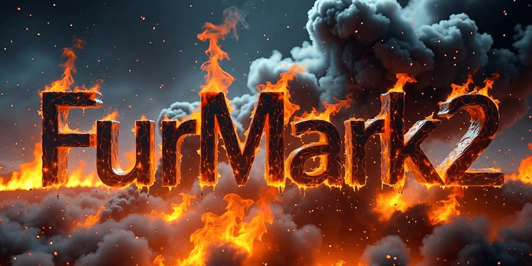 FurMark 2.10 benchmark utility interface showing GPU stress testing and monitoring features