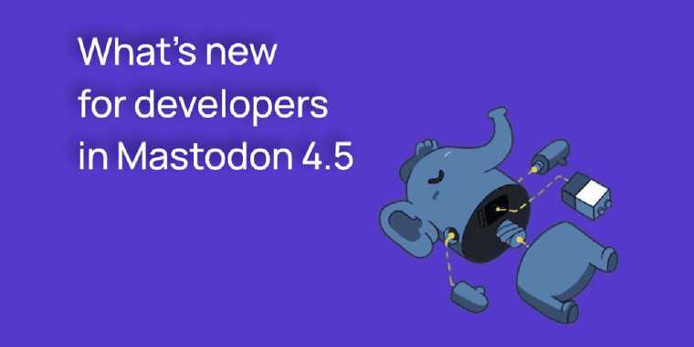Mastodon 4.5 RC1 interface showing quote post functionality and federation features