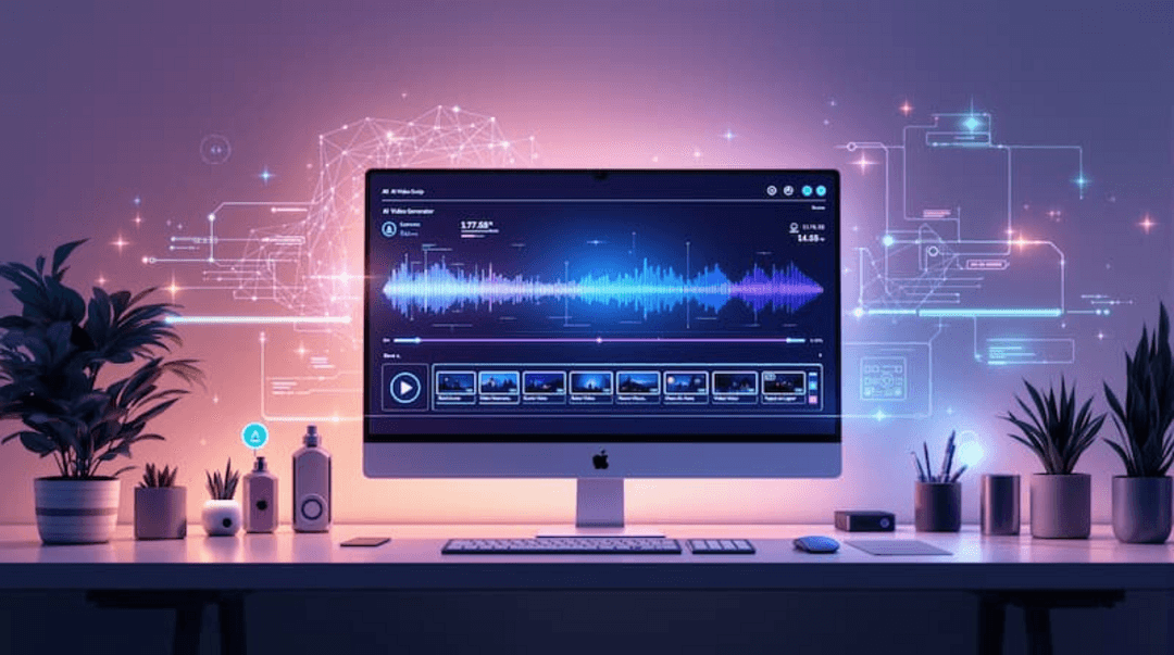 AI video generation interface showing image transformation to animated video