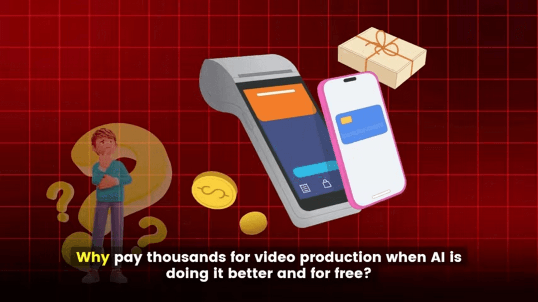 AI video generation interface showing text-to-video conversion process