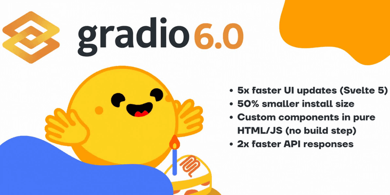 Gradio 6 interface showcasing machine learning demo creation in Python
