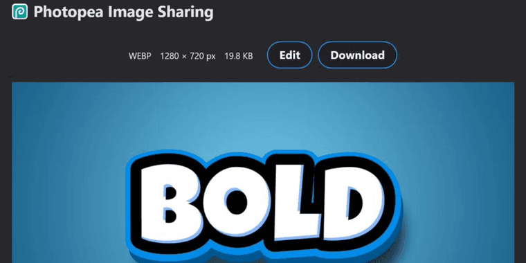 PhotoPea interface showing new background removal and sharing features