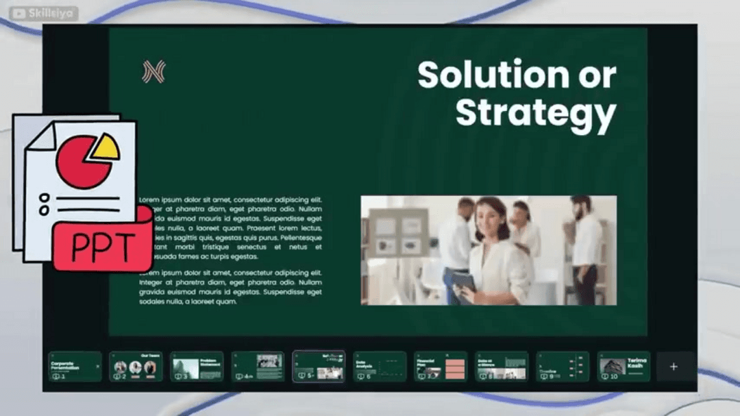 EdrawMax AI interface showing AI-powered presentation generation