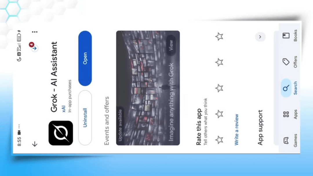 Grok AI video generation interface showing text-to-video creation process