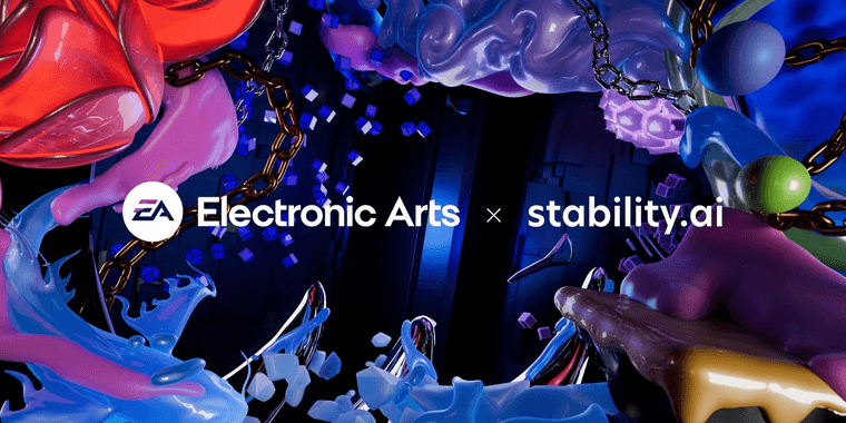 Stability AI and Electronic Arts partnership announcement for generative AI in game development